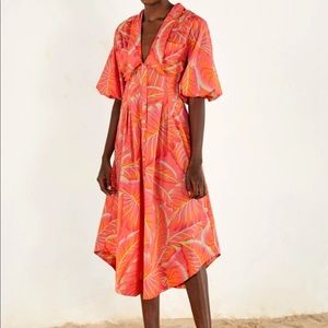 NWT Farm Rio | Bright Forest Midi Dress